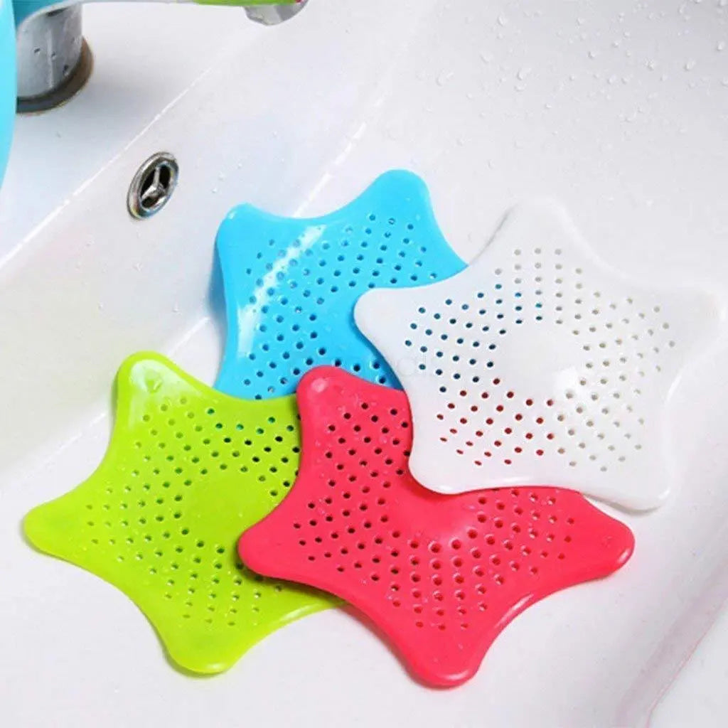 0829 Silicone Star Shaped Sink Filter Bathroom Hair Catcher Drain Strainers For Basin - Image #5