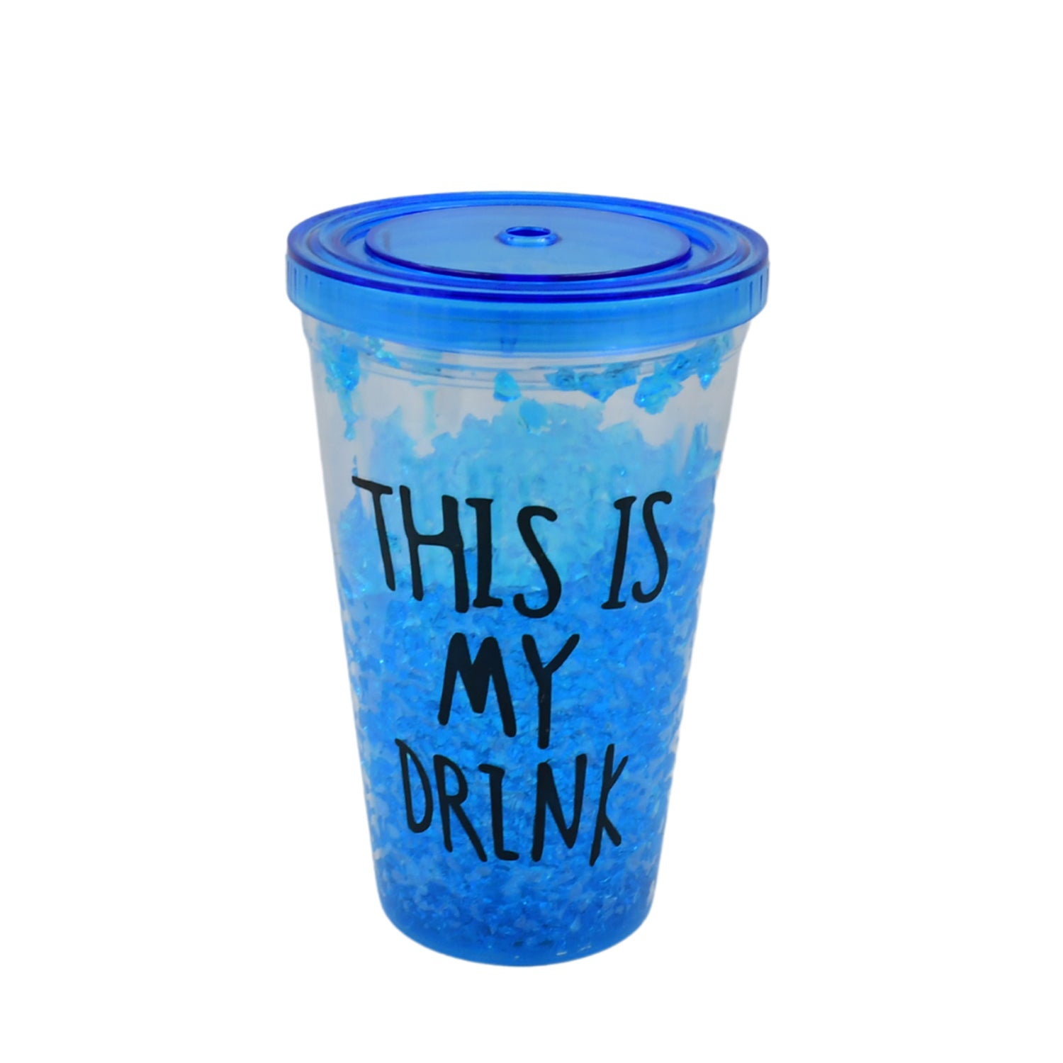 Reusable Tea Coffee Tumbler With Lid Double Wall (1 Pc  Mix Colour  Without Straw)