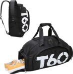 T60 Unisex Duffle Bag - Waterproof, Gym, Travel & Backpack