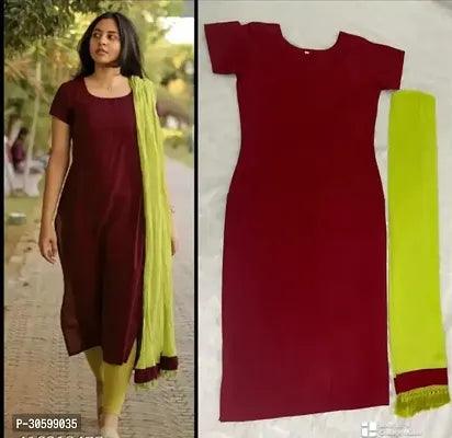 Fancy Rayon Slub Kurta Dupatta Set Online