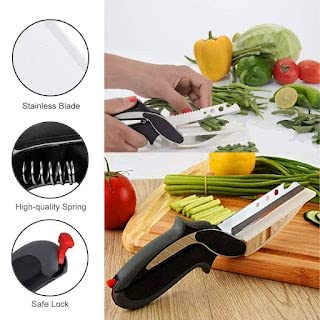 4 in 1 Stainless Steel Multi Functional Kitchen Vegetable Clever Cutter (Multicolor, Pack of 1)