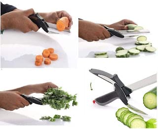 4 in 1 Stainless Steel Multi Functional Kitchen Vegetable Clever Cutter (Multicolor, Pack of 1)