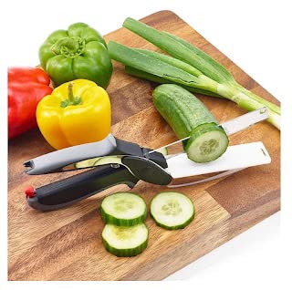 4 in 1 Stainless Steel Multi Functional Kitchen Vegetable Clever Cutter (Multicolor, Pack of 1)