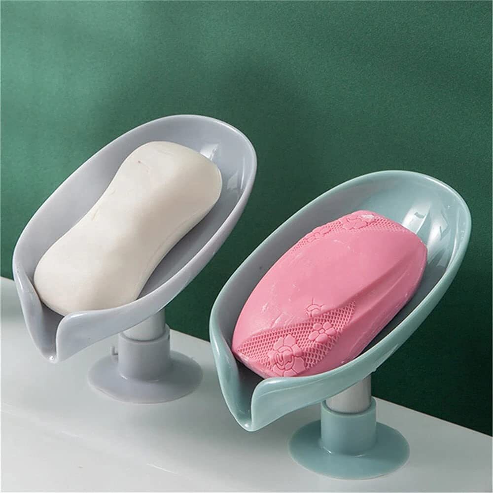 Soap Holder Leaf Pattern Soap Case/Soap Holder/Soap Box for Bathroom Washbasin Drainage Soap Case Kitchen Soap Dish Leaf Soap Holder (Multicolor)