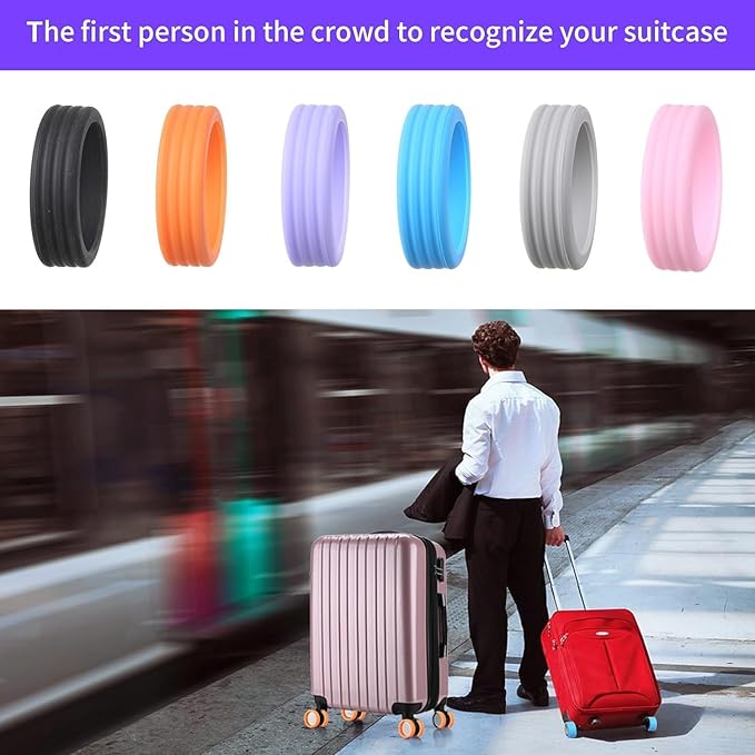 Luggage Wheels Protector - 8 Pcs Durable Silicone Covers