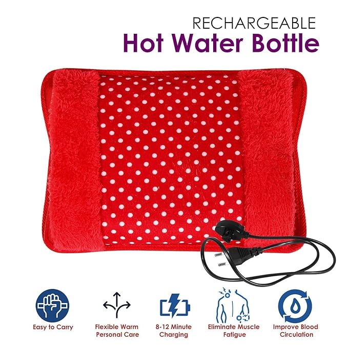 Velvet Hot Water Bag - Pain Relief Lightweight Heat Pouch