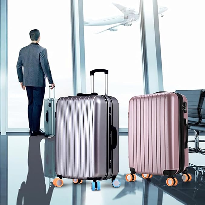 Luggage Wheels Protector - 8 Pcs Durable Silicone Covers