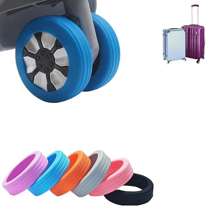 Luggage Wheels Protector - 8 Pcs Durable Silicone Covers