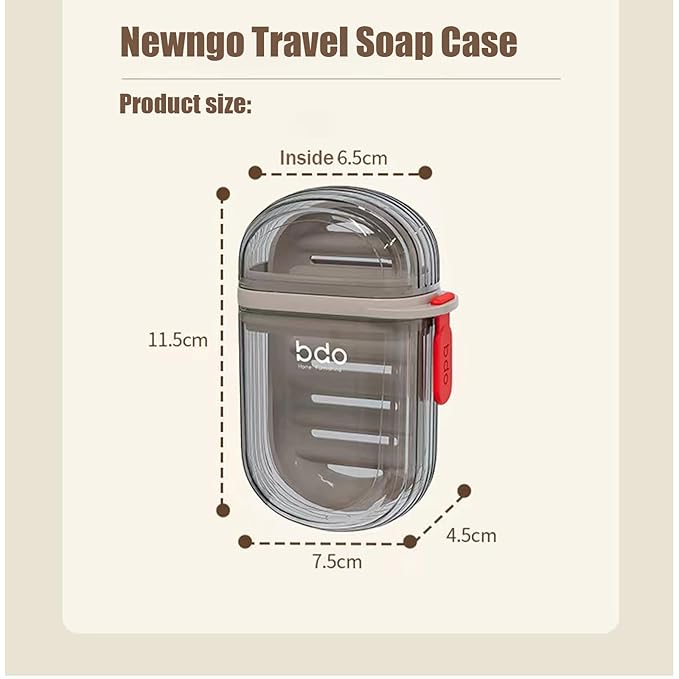 Travel Soap Case - Portable Transparent Soap Holder