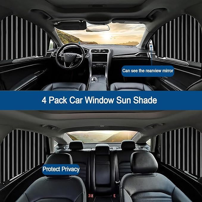 Magnetic Car Sunshade - Universal Fit Privacy Window Curtain