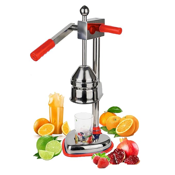 Manual Citrus Juicer - Stainless Steel Hand Press Orange Lemon Squeezer