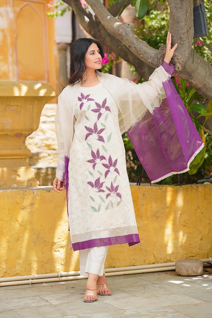 Beautiful Cotton Shifley Aline Kurta Set