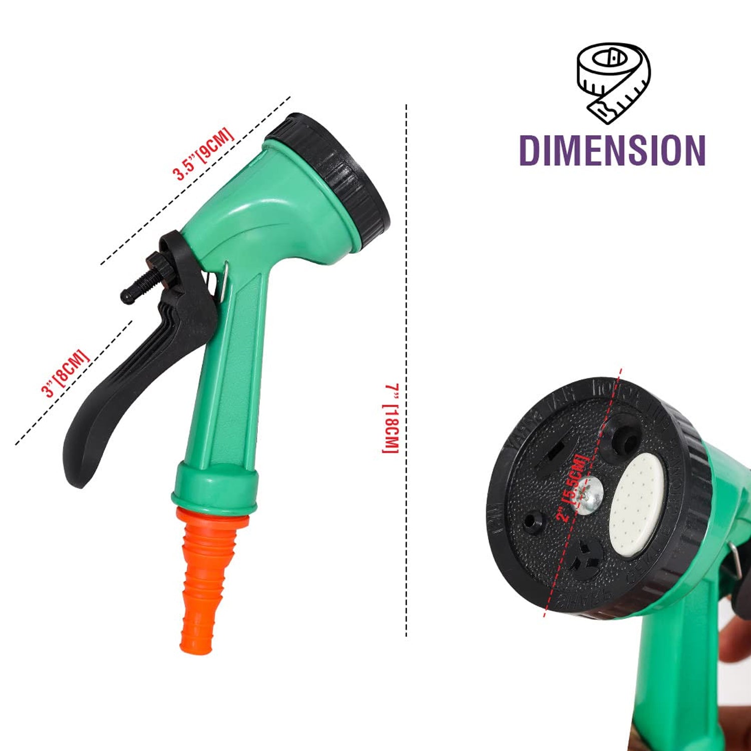 0477a  Garden Hose Nozzle Spray Nozzle With Adjustable For Garden  Multi Use