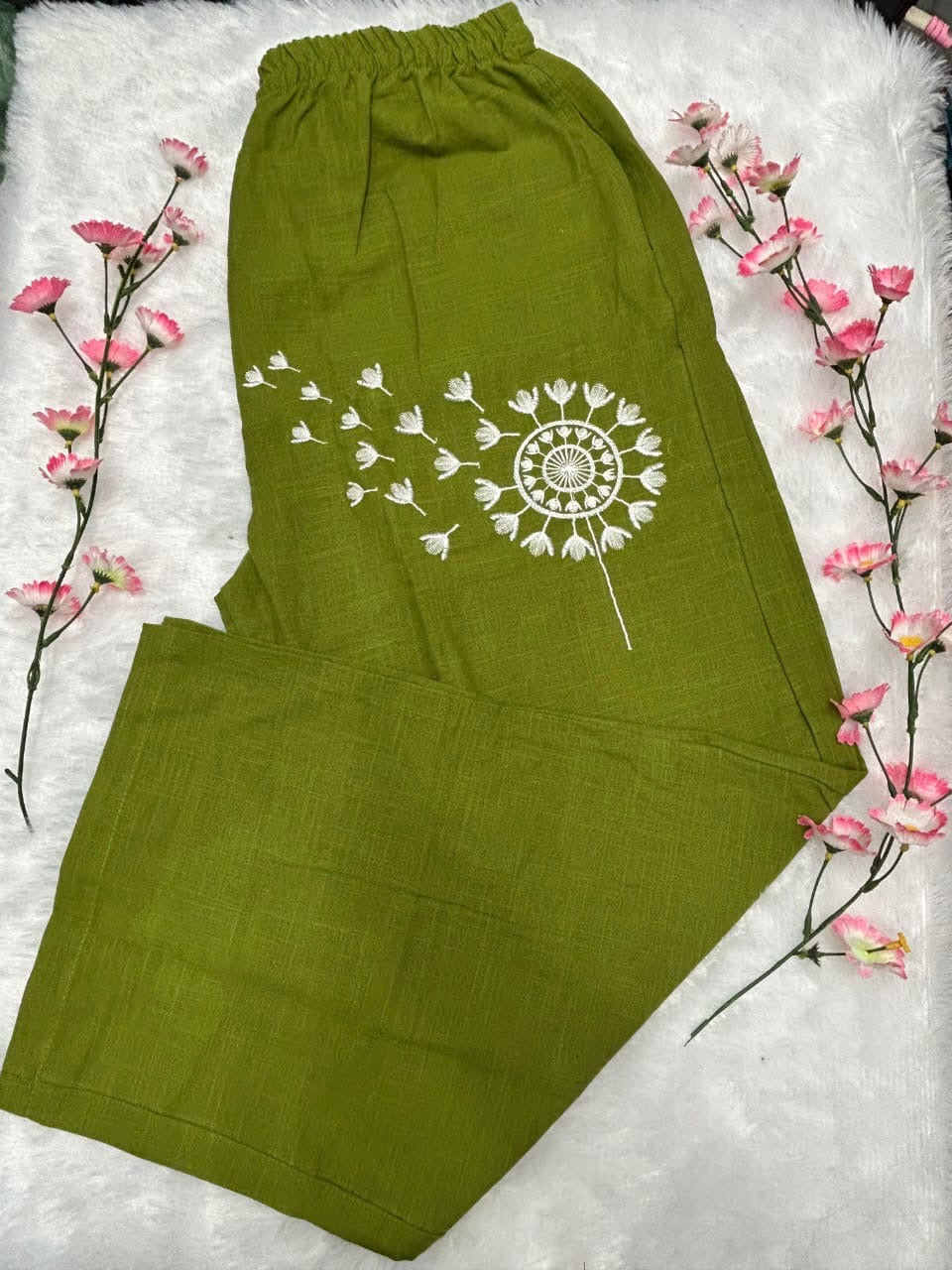 Premium Cotton Slub Top With Beautiful Embroidery Work