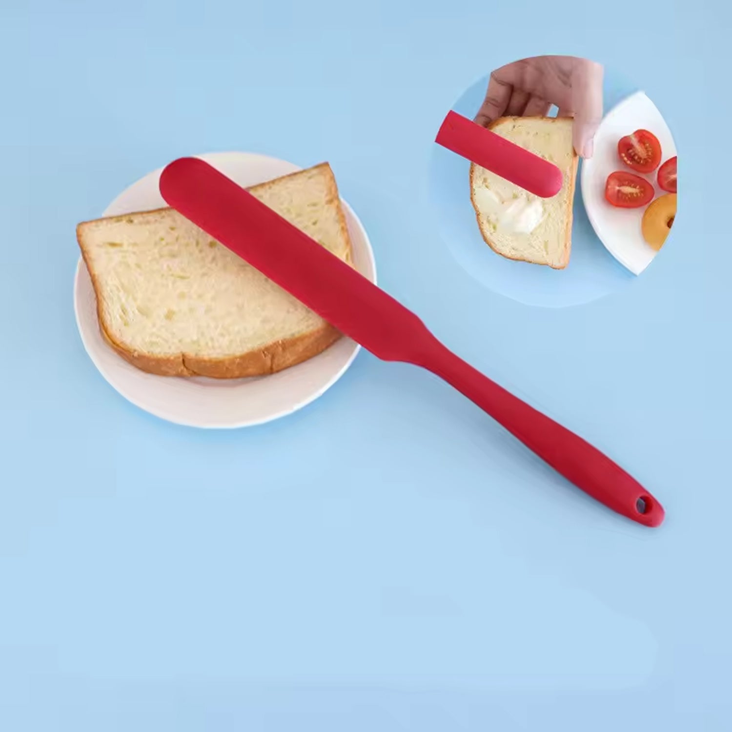 5618 Dough Scraper Silicone Cake Spatula Non-stick Butter Scraper Cake Mixer Ice Cream Scraper Kitchen Pastry Baking Supplies Spatula Silicone (6 Pcs Set  25 Cm)