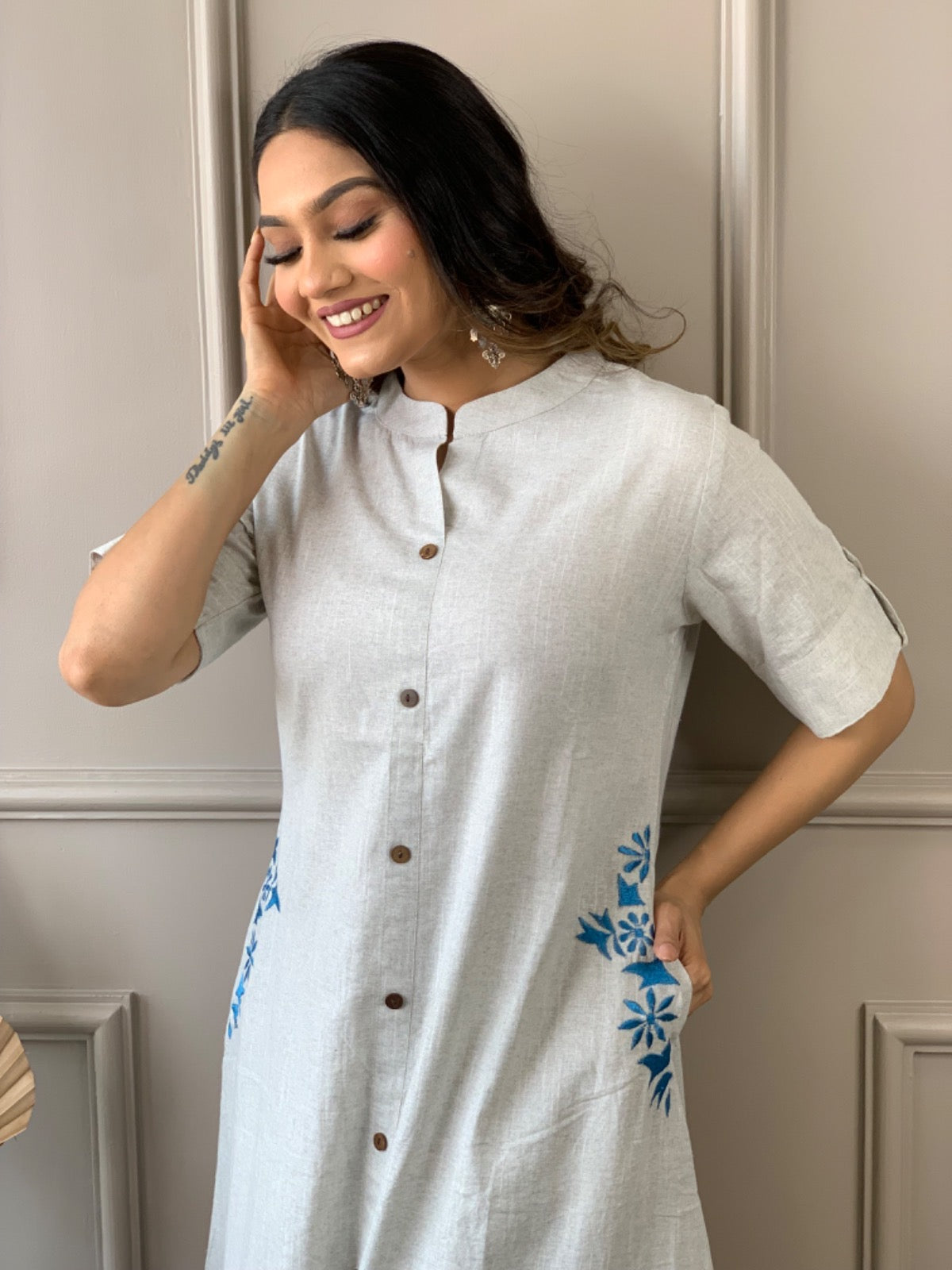 Presenting South Cotton Aline Kurta Set