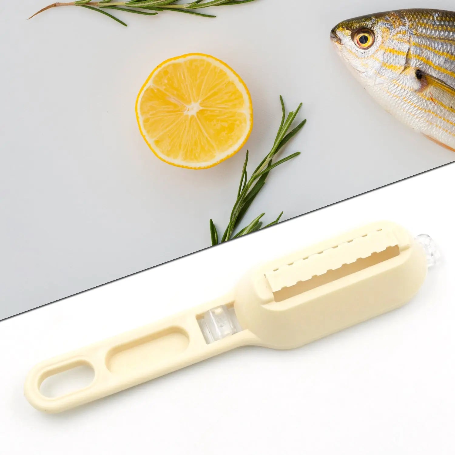 0112 Plastic Fish Scales Graters Scraper Fish Skin Brush Fish Cleaning Tool Scraping Scales Device With Cover Home Kitchen Cooking Tools 1 Pieces - Image #6