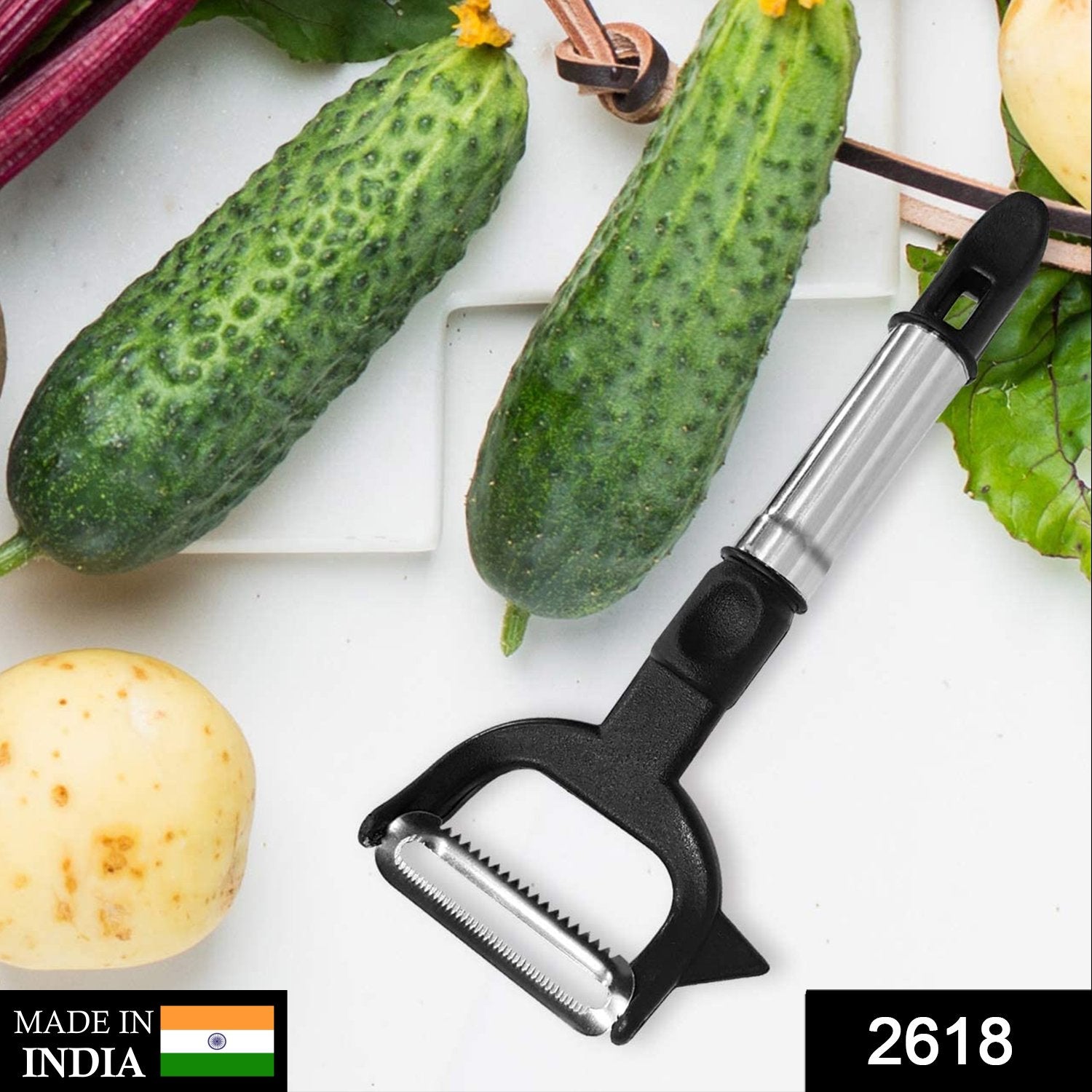 2618 2-in-1 Double Julienne And Vegetable Peeler