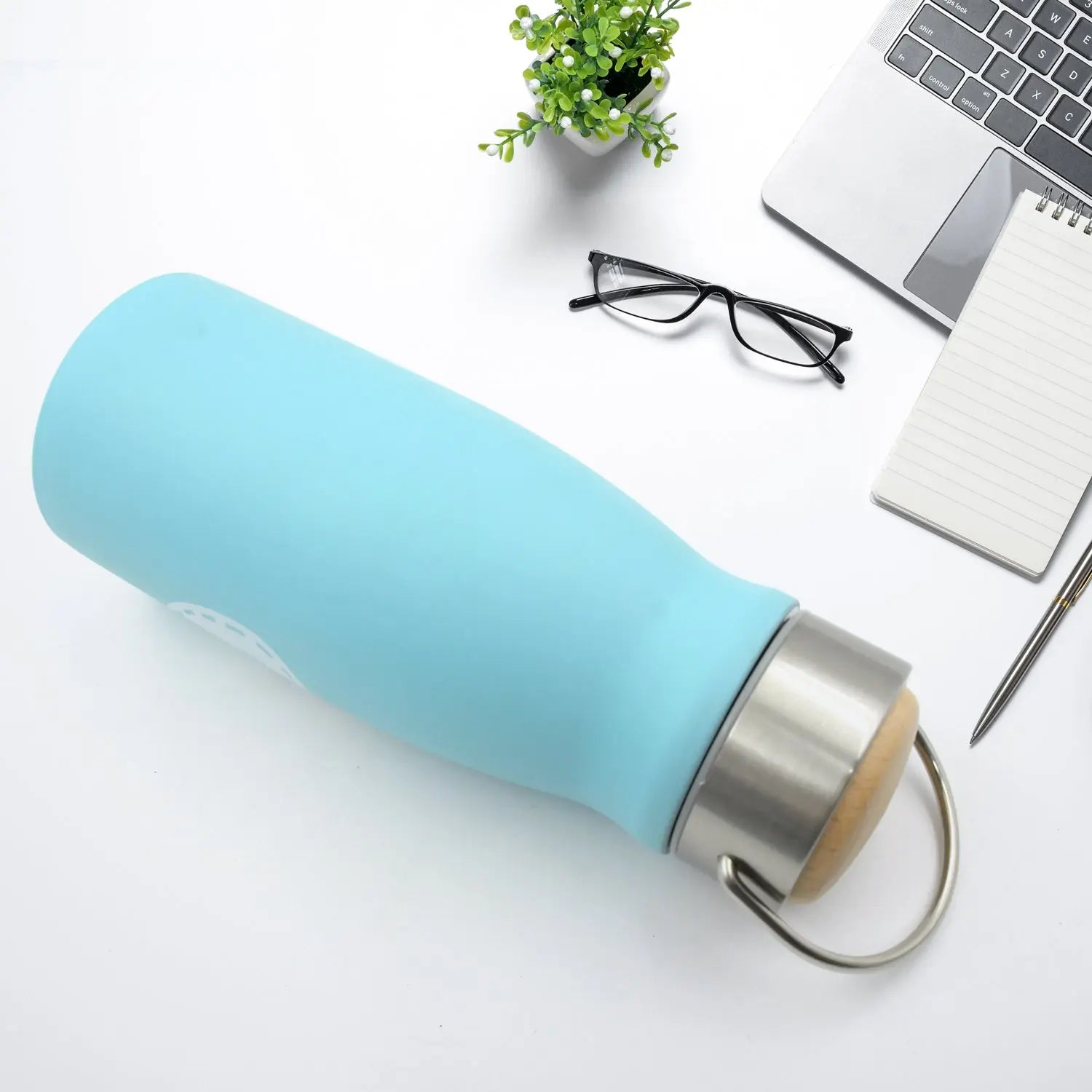 0285 Stainless Steel Water Bottle With Handle Fridge Water Bottle Stainless Steel Water Bottle Leak Proof Rust Proof Hot  Cold Drinks Gym Sipper Bpa Free Food Grade Quality Steel Fridge Bottle For Officegymschool (360 Ml) - Image #2