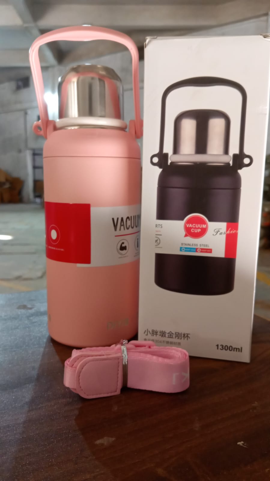 13036 Stainless Steel Tumblers 316 Stainless Steel Vacuum Insulated Cup  Bottle Portable Travel Kettle  Water Bottle With Handle Outdoor Large Capacity Sports Kettle Cups  Bottle (1300 Ml)