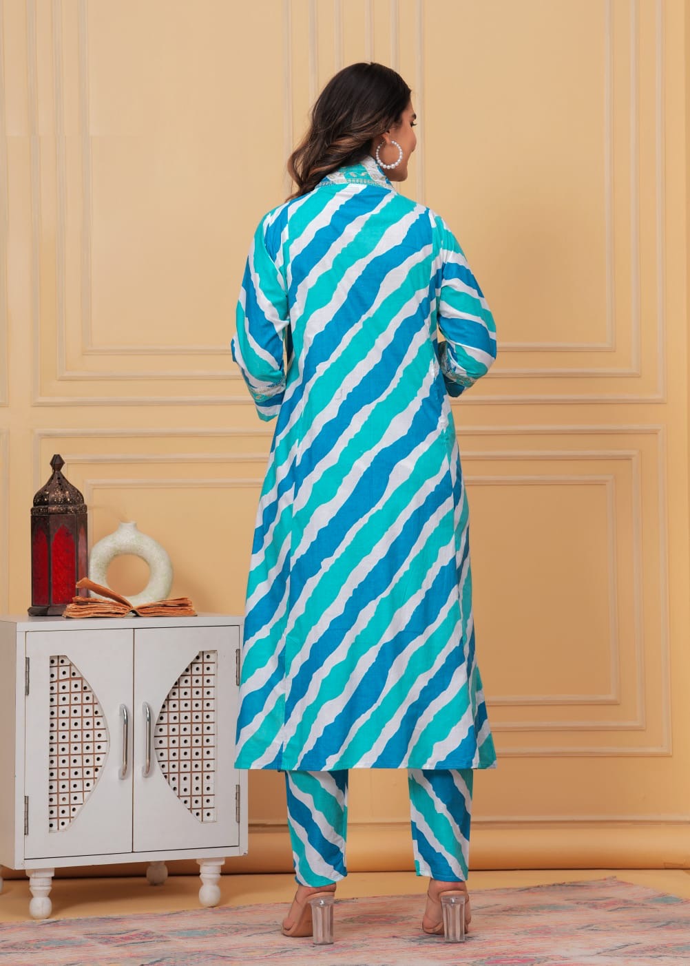 Long Aliya Cut Type Aline Kurta Pant