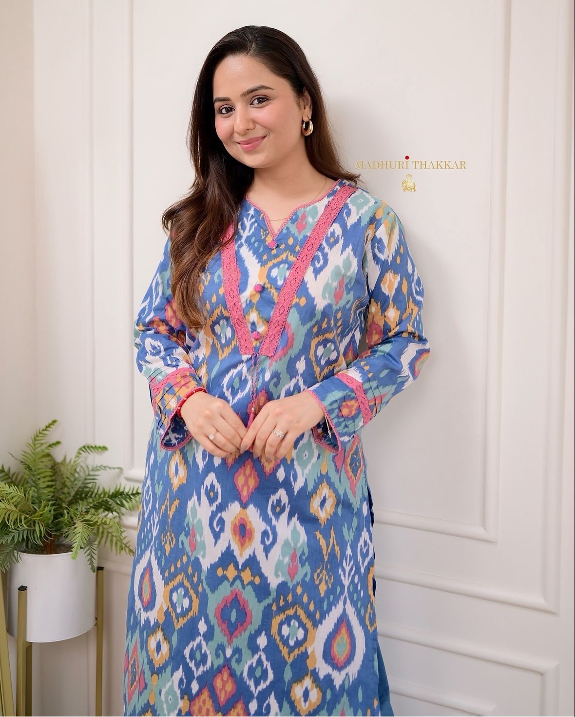 Heavy Cotton With Printed Work Suit Set