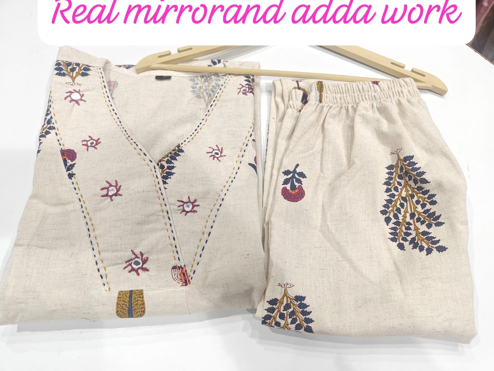 chic monochrome Kurti pant set