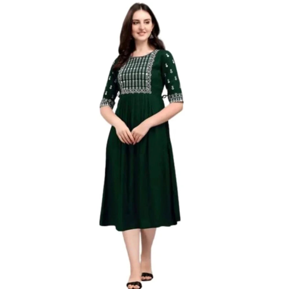 Embroidery Kurti (Green)