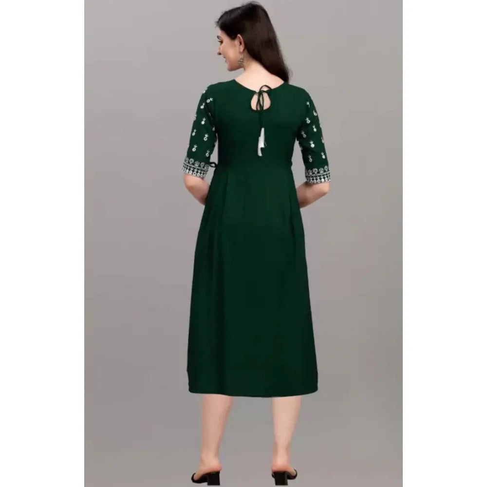 Embroidery Kurti (Green)