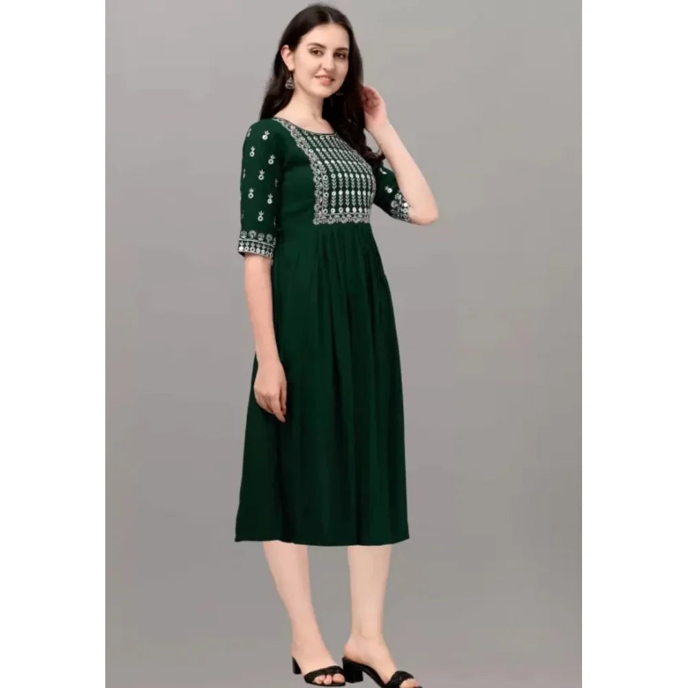 Embroidery Kurti (Green)