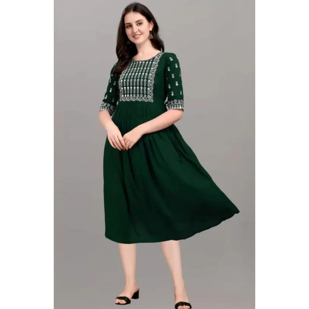 Embroidery Kurti (Green)