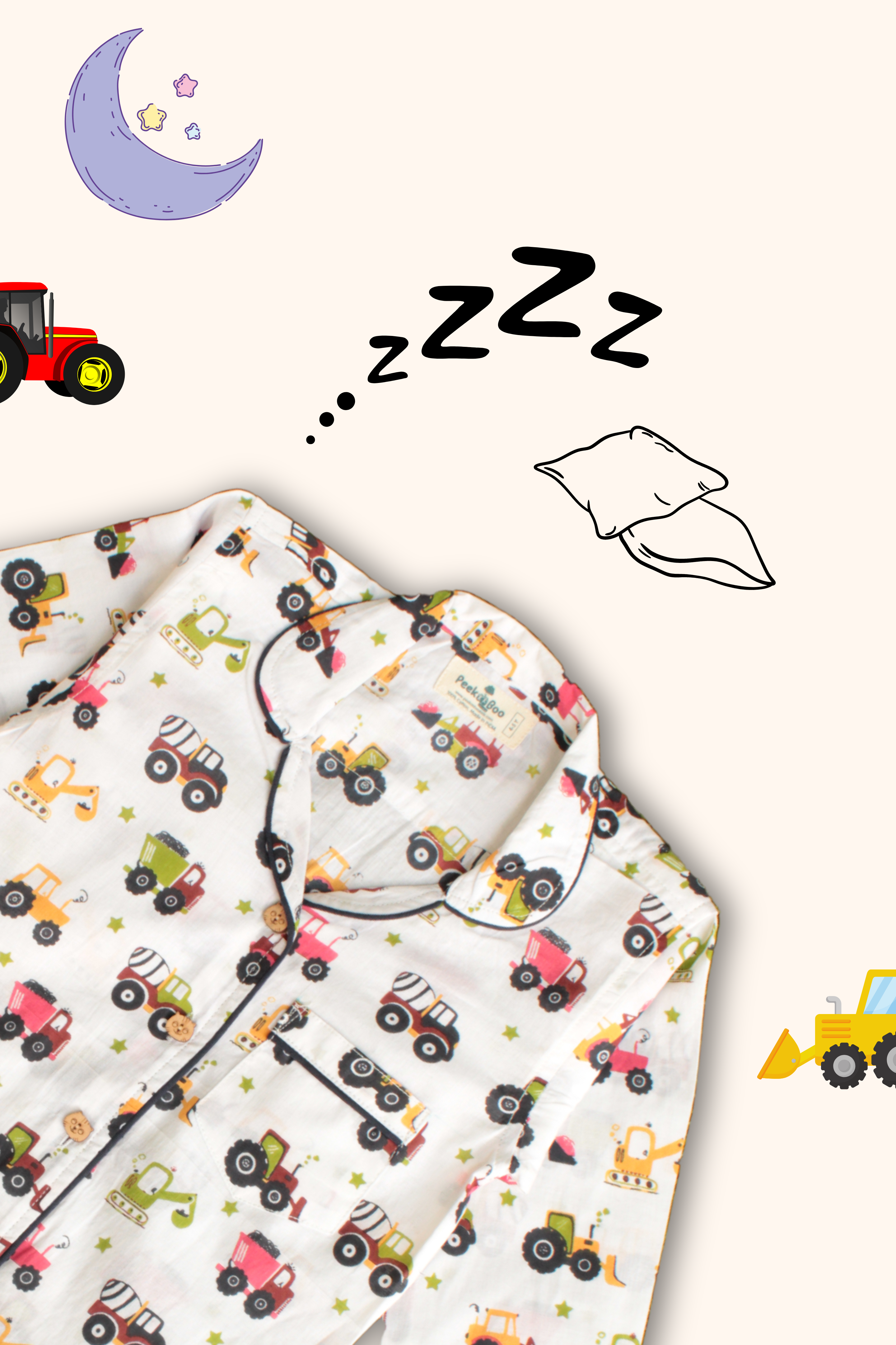 Pure Soft Cotton Printed Night Suit - Farmville