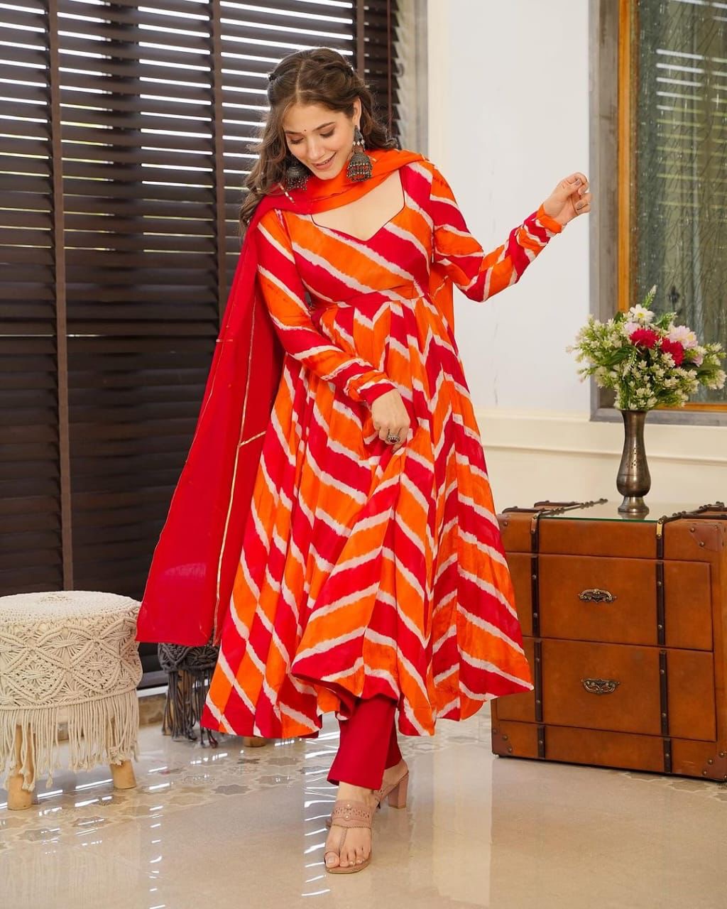 Printed Cotton Kurta & Pant and Dupatta set