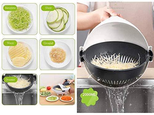 2161 10 In 1 Multifunctional Vegetable Fruits Cutterslicer Shredder With Rotating Drain Basket