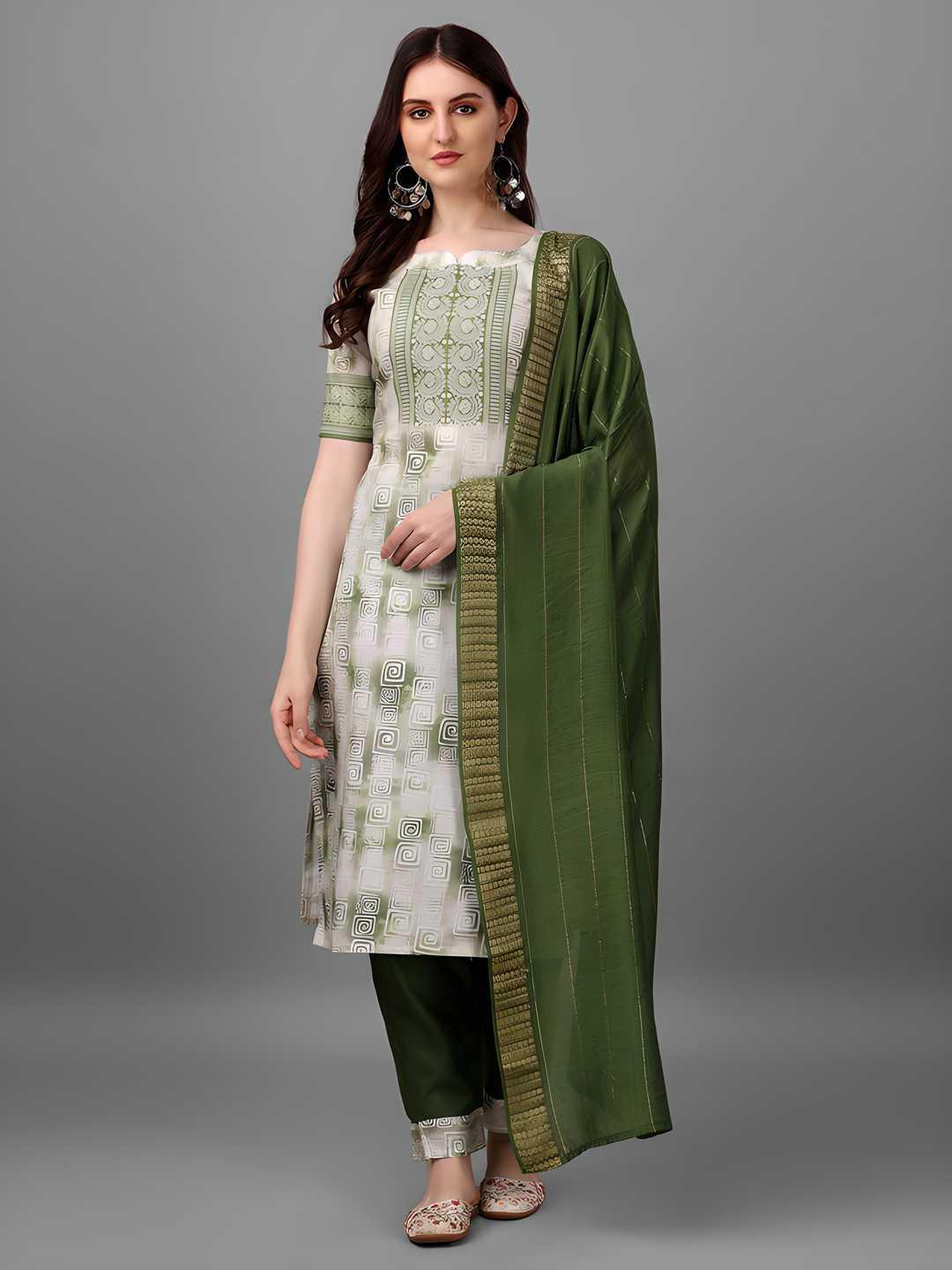 Straight Printed Round Neck Women Kurta Set - TREND BUY