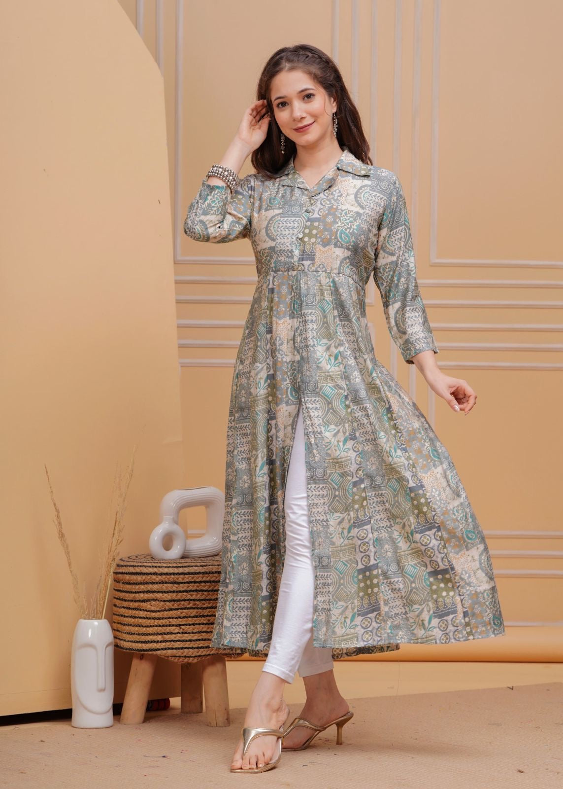 TUNIC STYLE LONG KURTI SET