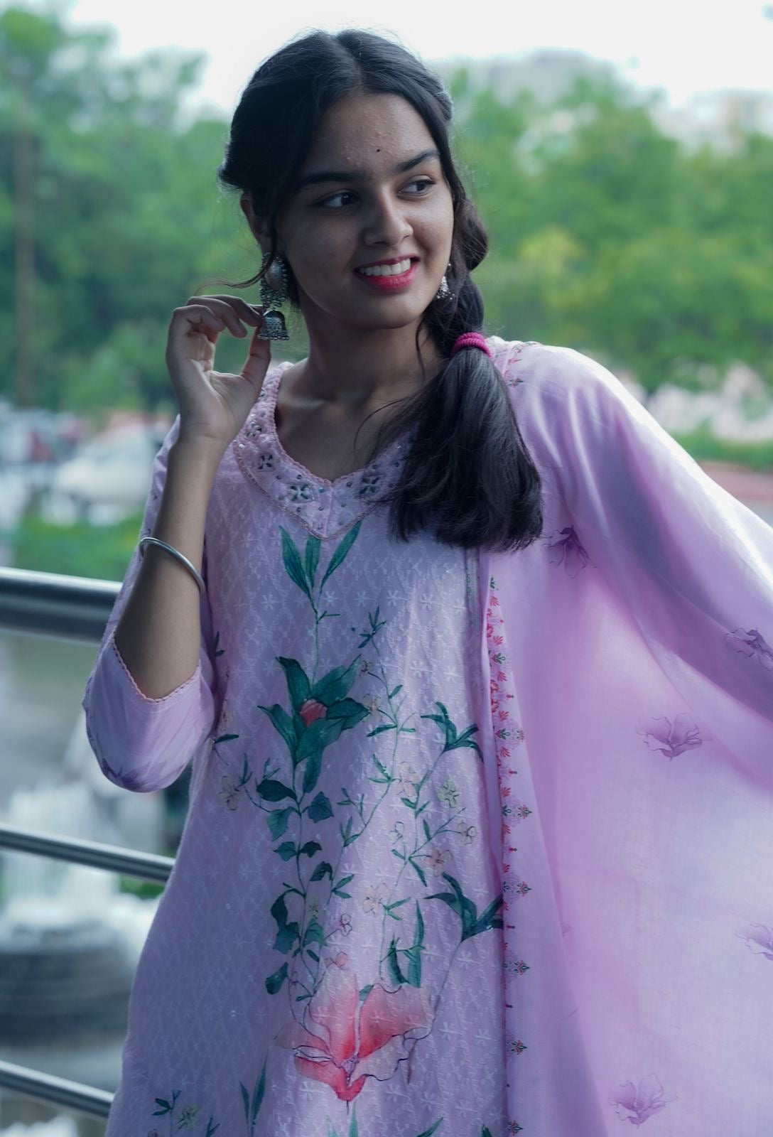 Presenting Stylish Chikankari Kurti Crafted From High-Quality Cotton Fabric