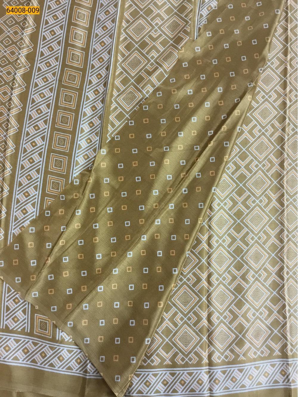 Brown Crafty Crape Silk Saree