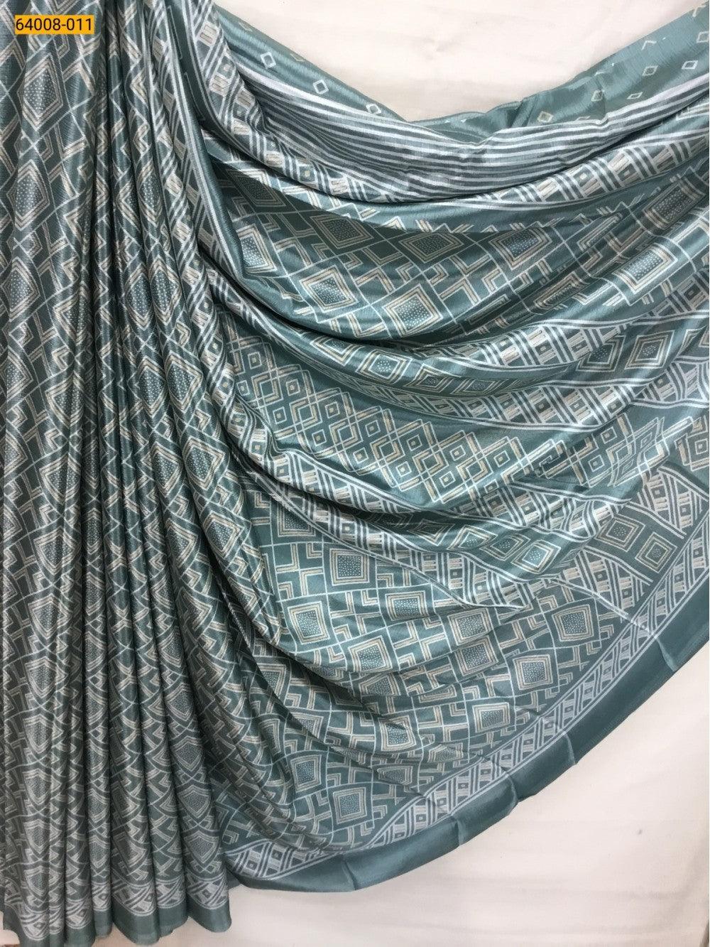 Green Crafty Crape Silk Saree