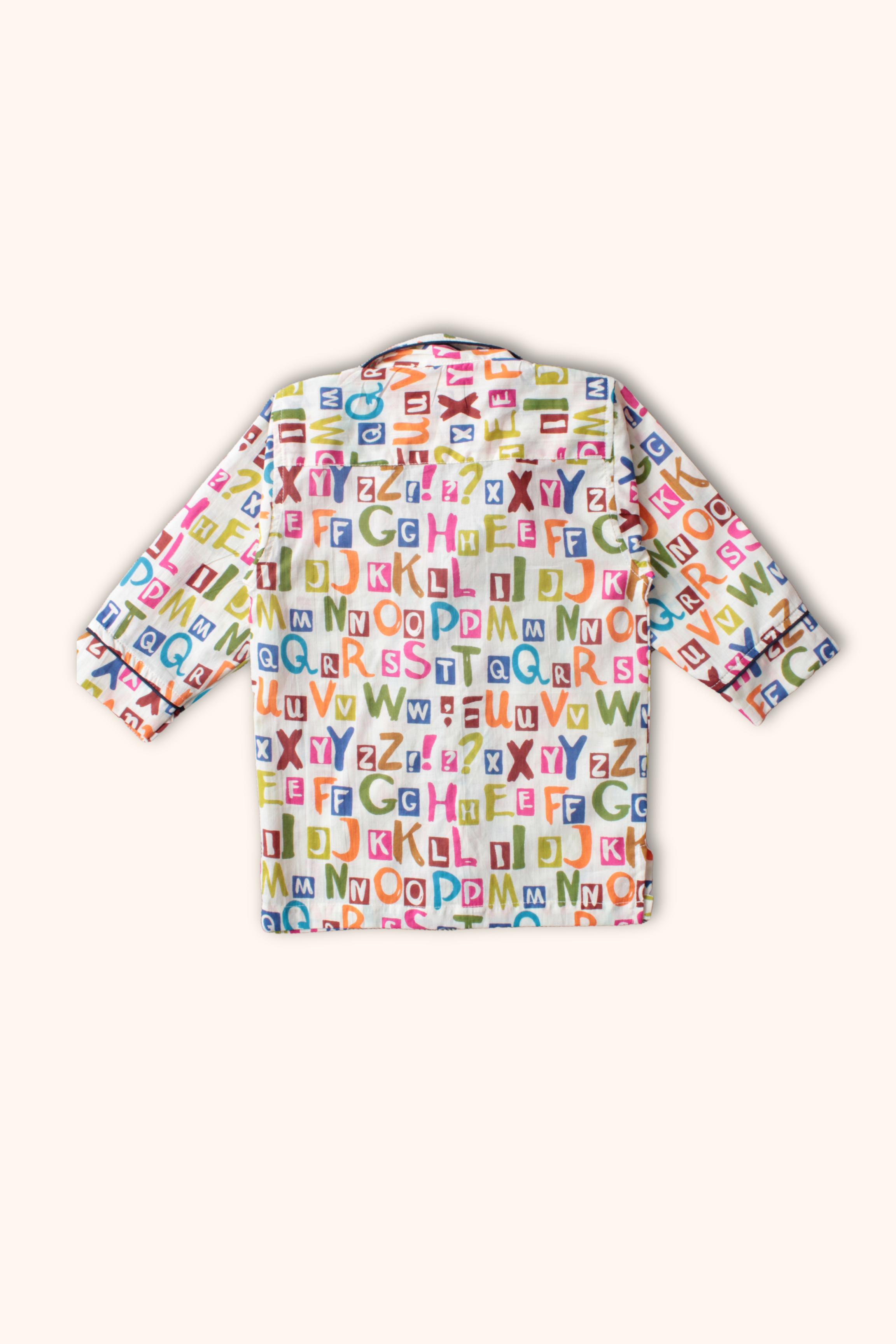 Pure Soft Cotton Printed Night Suit - Alphabet