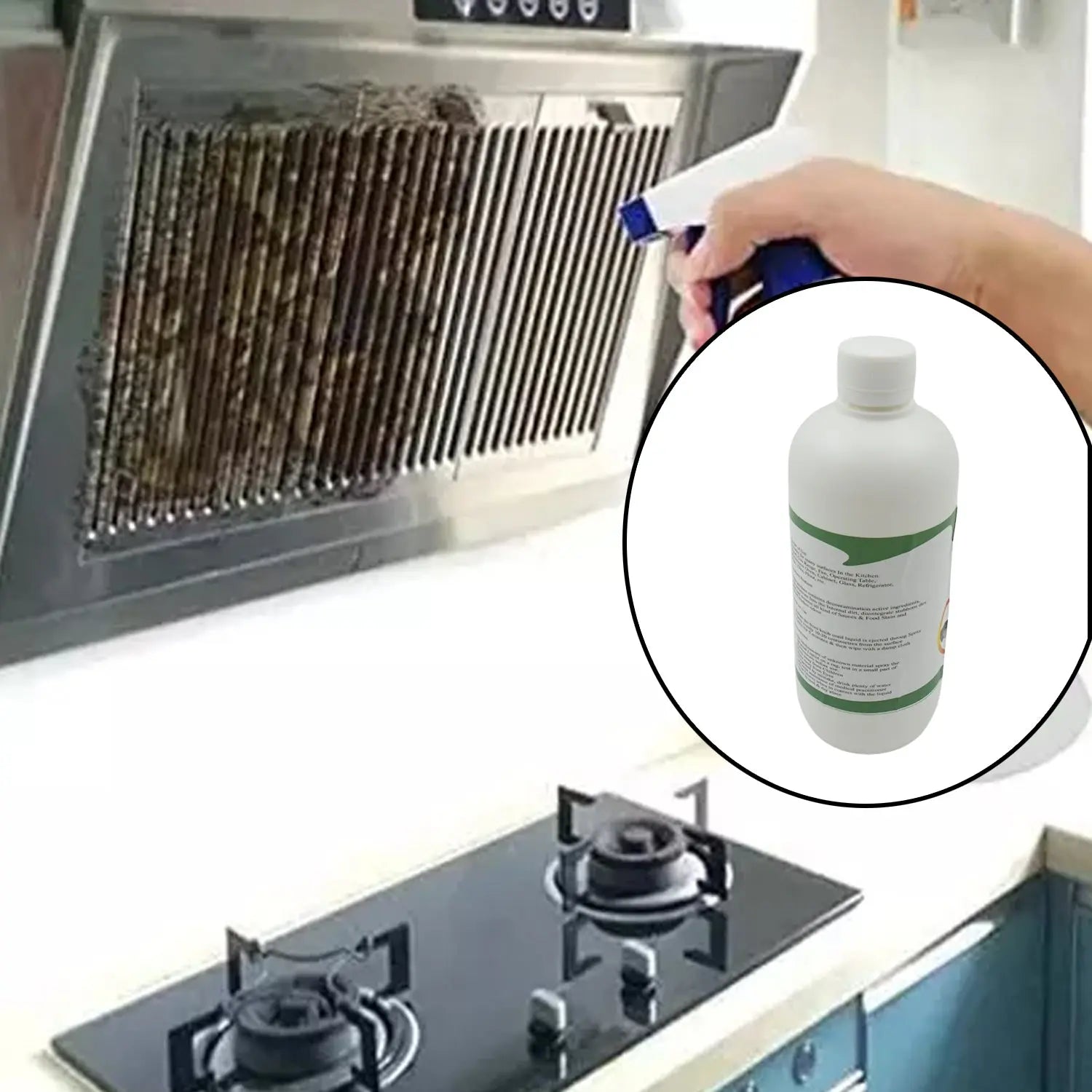 0310 Kitchen Cleaner Spray Oil  Grease Stain Remover Stove  Chimney Cleaner Spray Non-flammable Nontoxic Magic Degreaser Spray For Kitchen Gas Stove Cleaning Spray (Approx 500ml) - Image #4