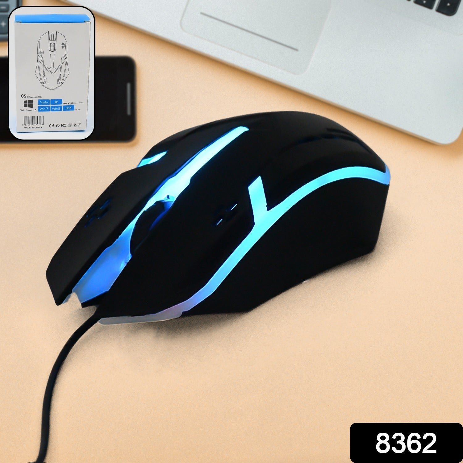 Computer Laptop Usb Wired Optical Mouse (1 Pc)