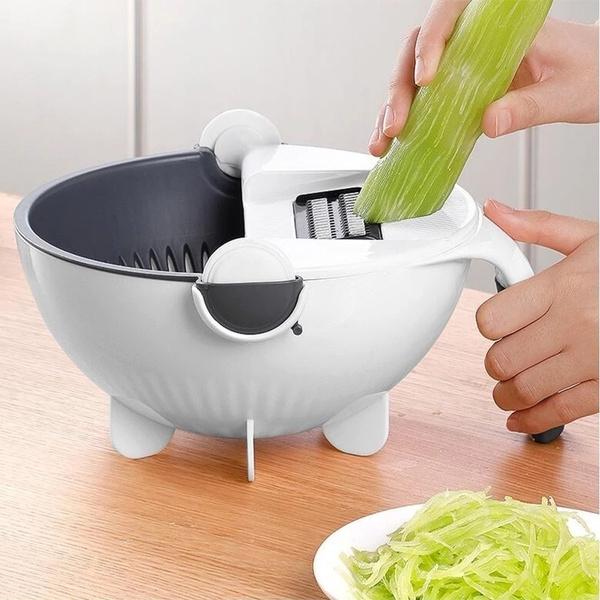 2161 10 In 1 Multifunctional Vegetable Fruits Cutterslicer Shredder With Rotating Drain Basket