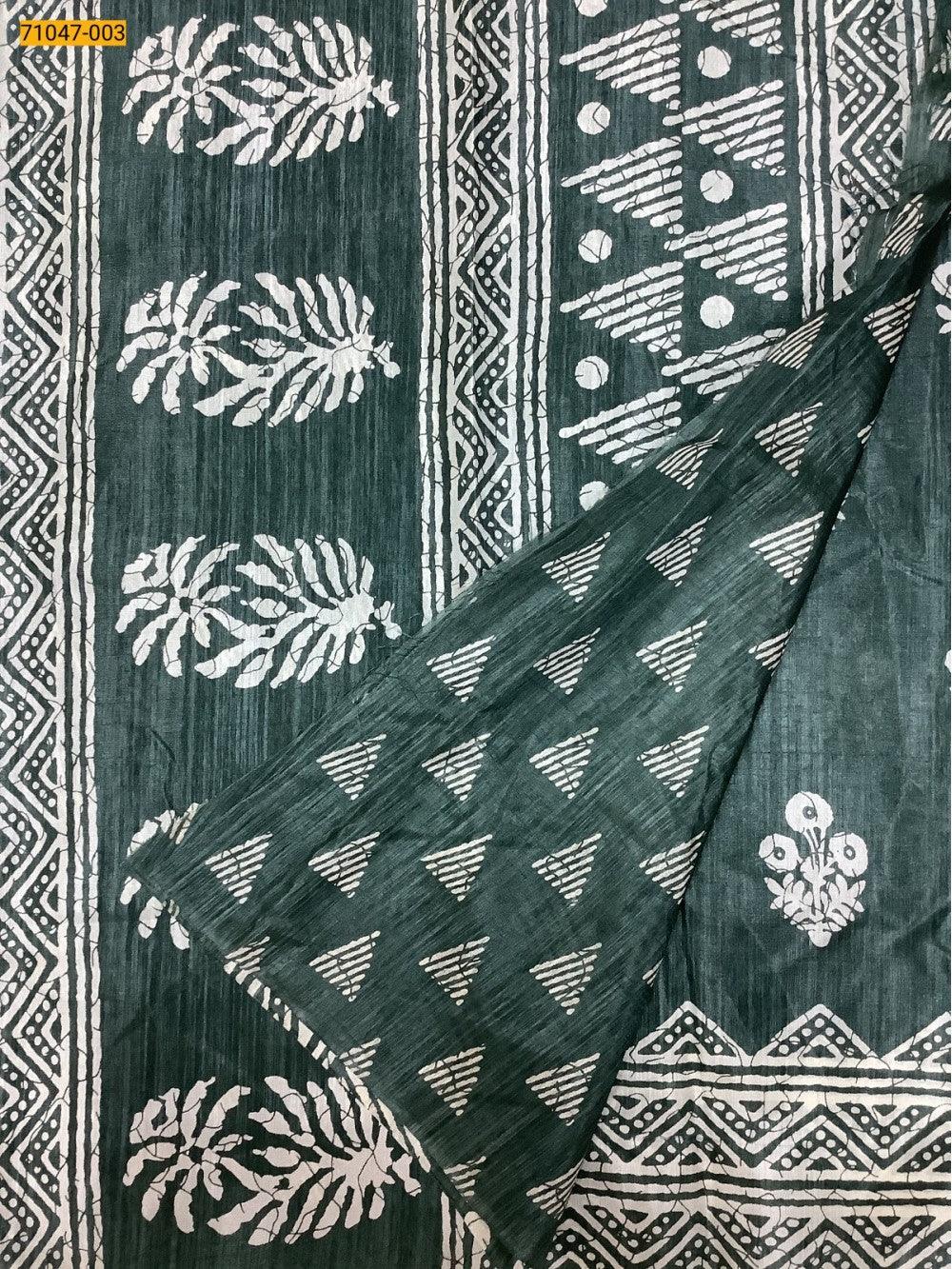 Green Crafty Silk Saree