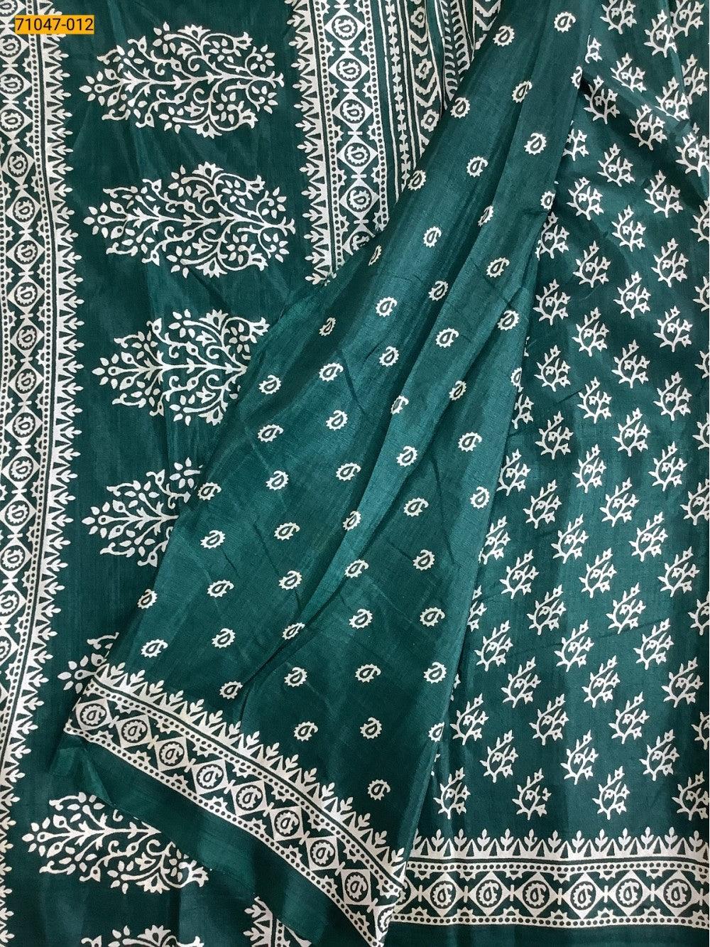 Green Crafty Silk Saree