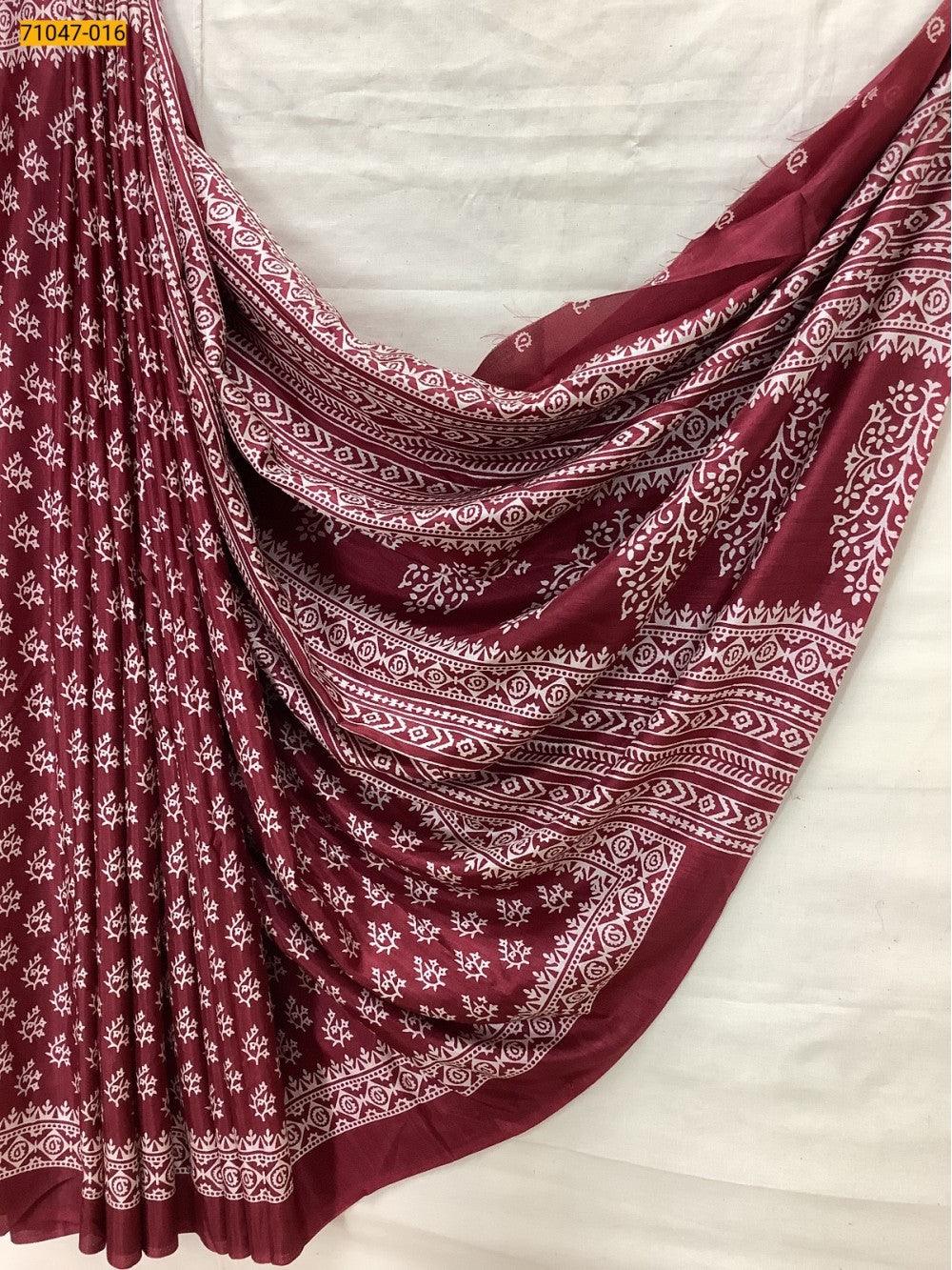 Maroon Crafty Silk Saree