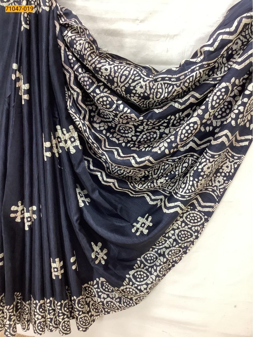 Black  Crafty Silk Saree