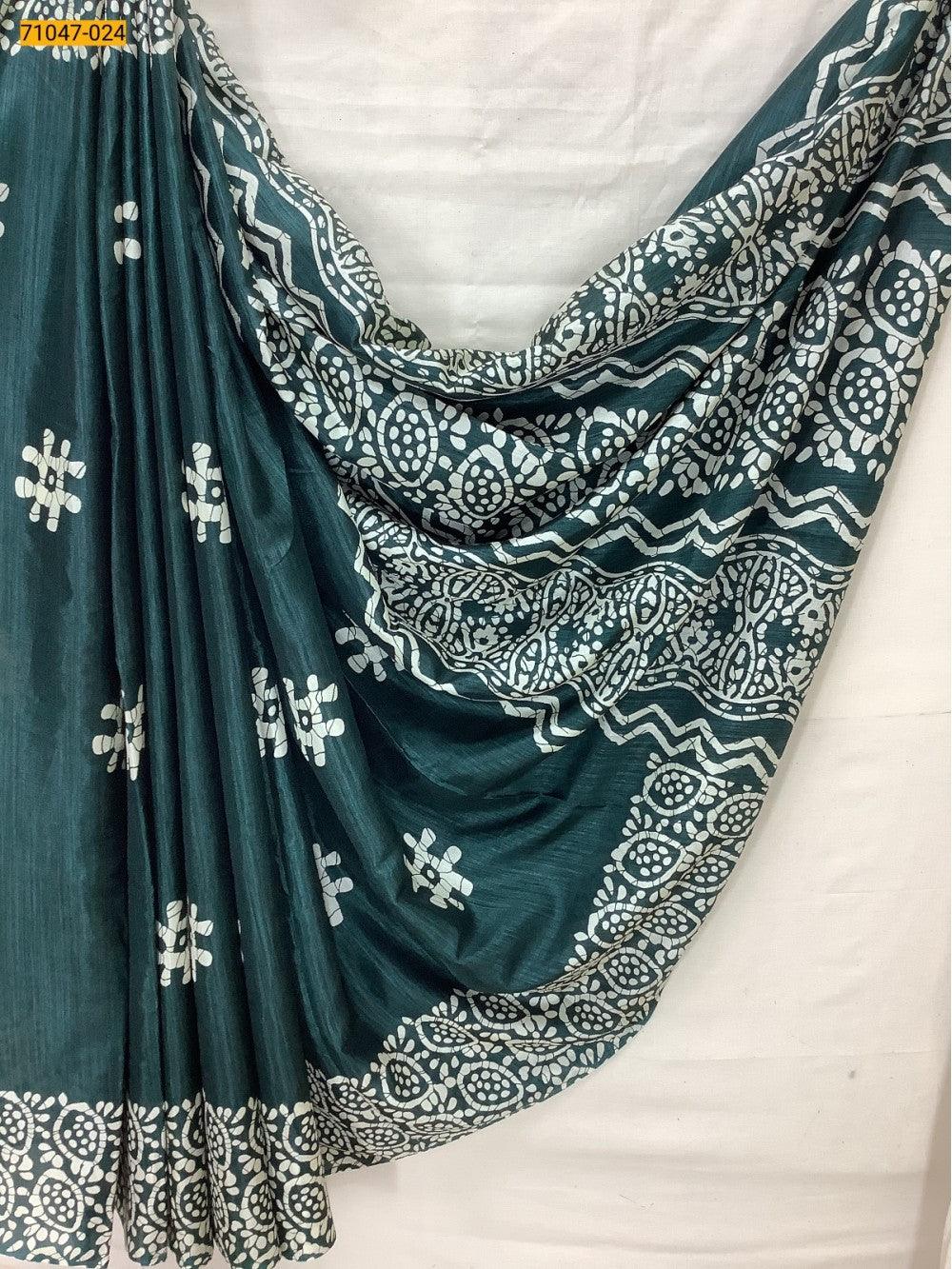 Green  Crafty Silk Saree