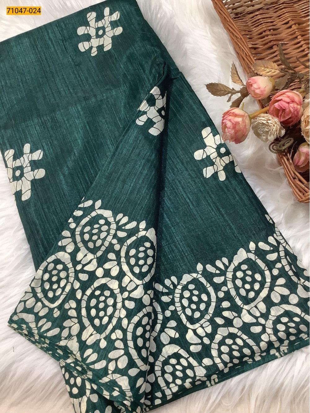 Green  Crafty Silk Saree