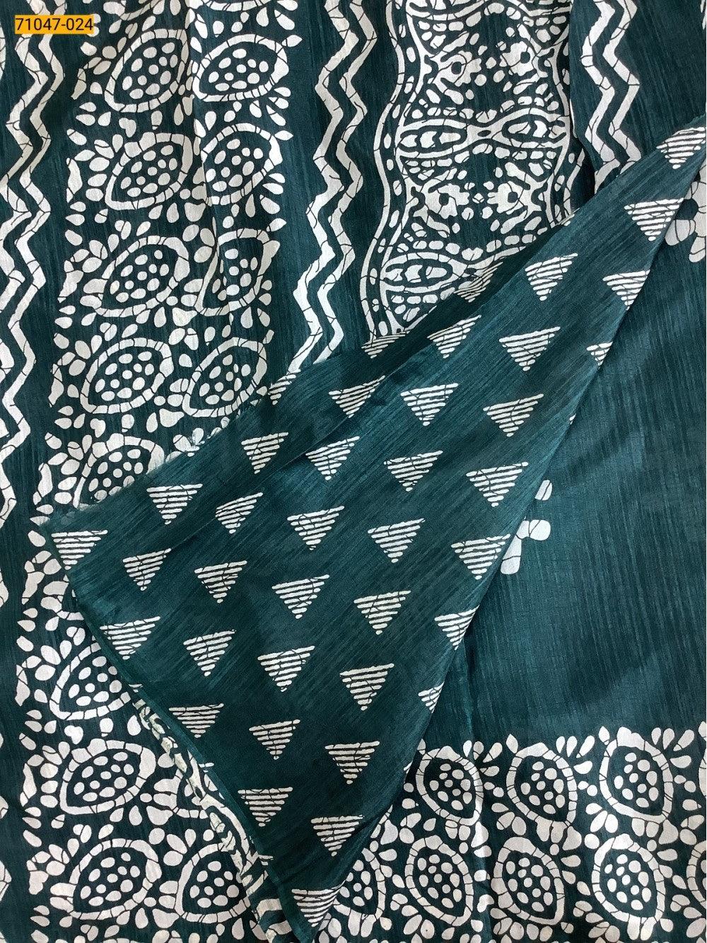 Green  Crafty Silk Saree